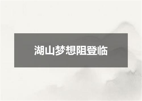 湖山梦想阻登临