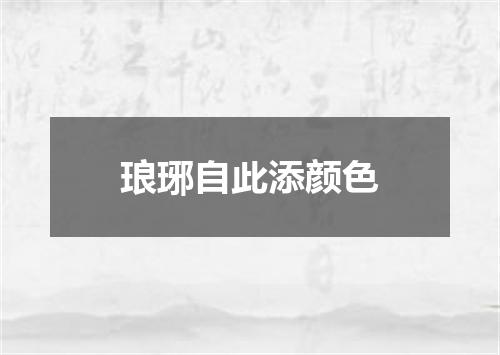 琅琊自此添颜色