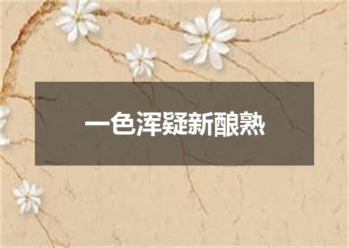 一色浑疑新酿熟