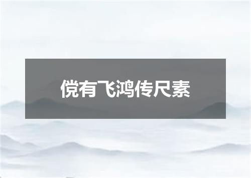 傥有飞鸿传尺素