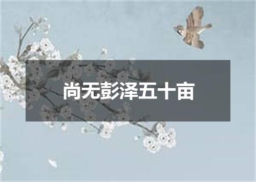 尚无彭泽五十亩