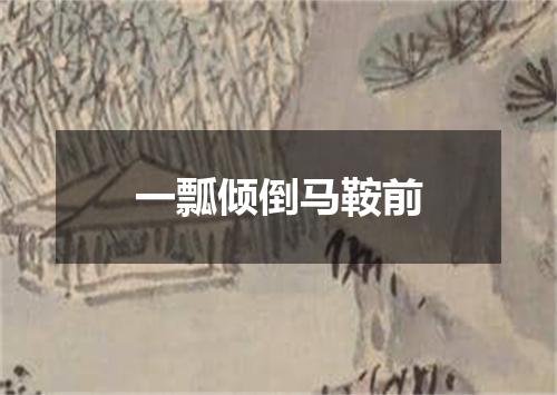 一瓢倾倒马鞍前