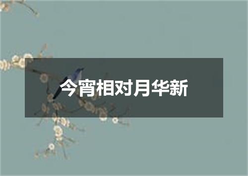 今宵相对月华新