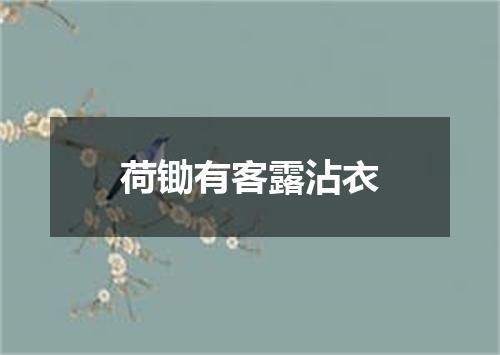 荷锄有客露沾衣