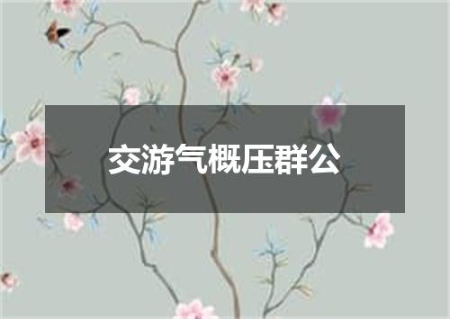 交游气概压群公