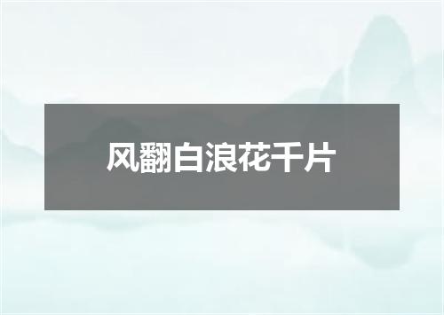 风翻白浪花千片