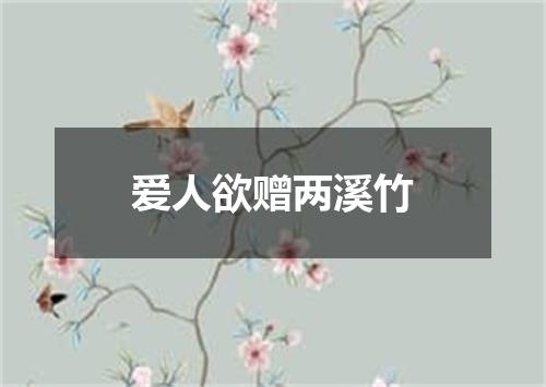 爱人欲赠两溪竹