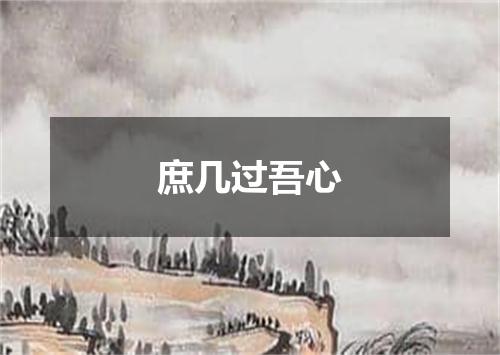 庶几过吾心
