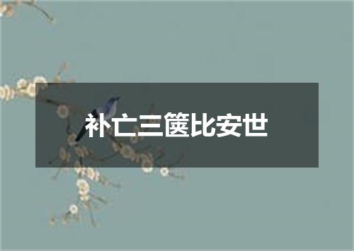 补亡三箧比安世