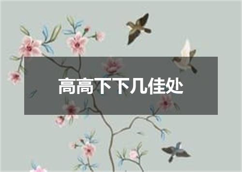 高高下下几佳处
