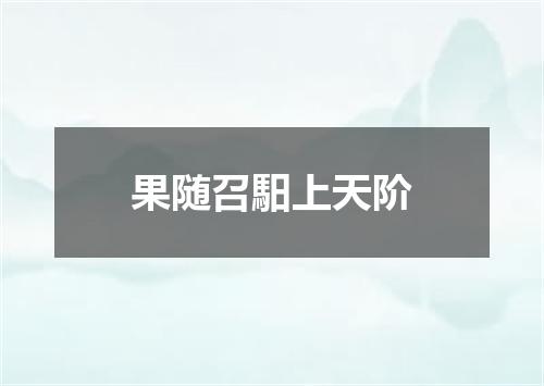 果随召馹上天阶