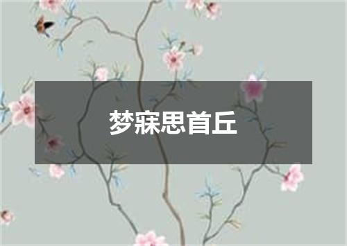 梦寐思首丘