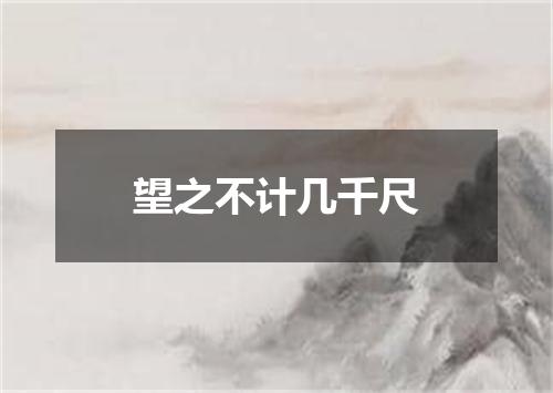 望之不计几千尺