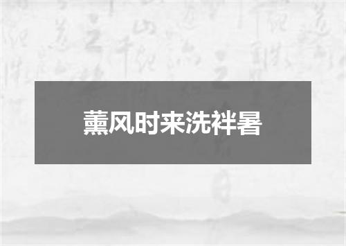 薰风时来洗袢暑