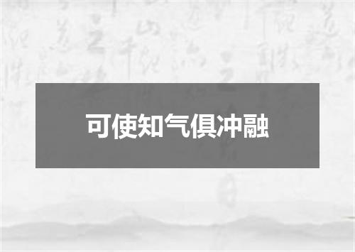 可使知气俱冲融