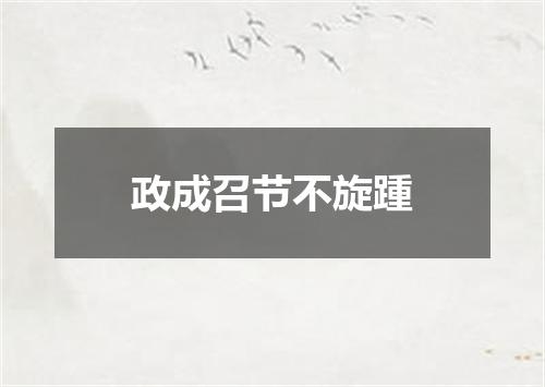政成召节不旋踵