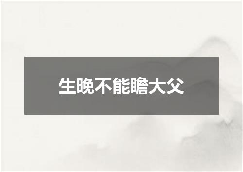 生晚不能瞻大父