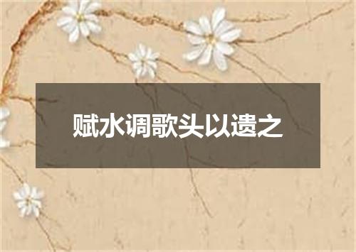 赋水调歌头以遗之