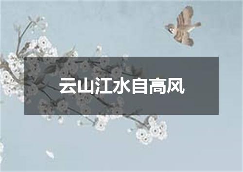 云山江水自高风