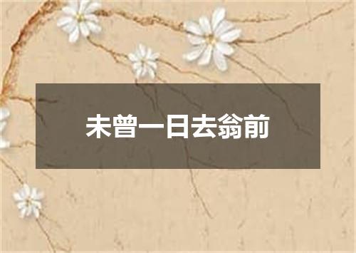 未曾一日去翁前