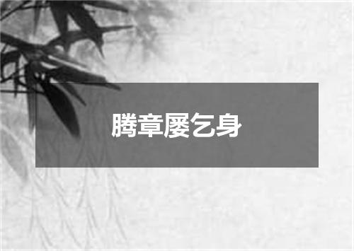 腾章屡乞身