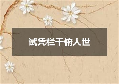 试凭栏干俯人世
