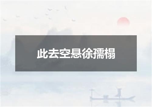 此去空悬徐孺榻