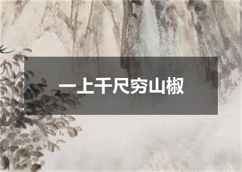 一上千尺穷山椒