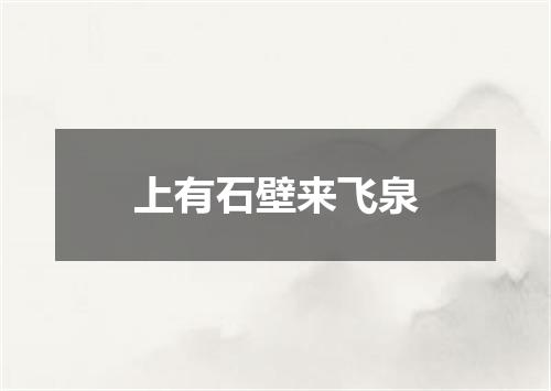 上有石壁来飞泉