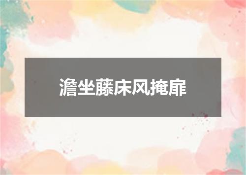 澹坐藤床风掩扉