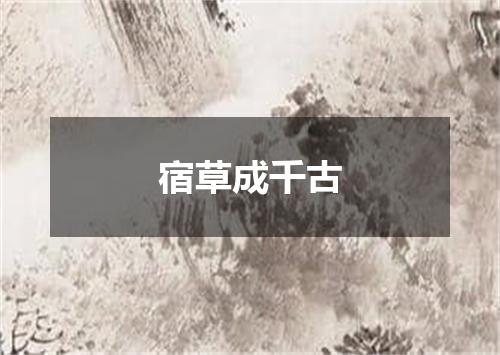 宿草成千古