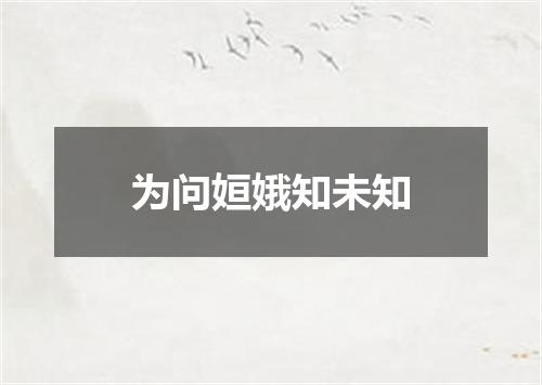 为问姮娥知未知