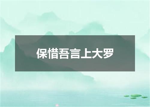 保惜吾言上大罗