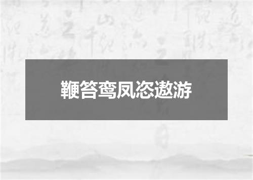 鞭笞鸾凤恣遨游