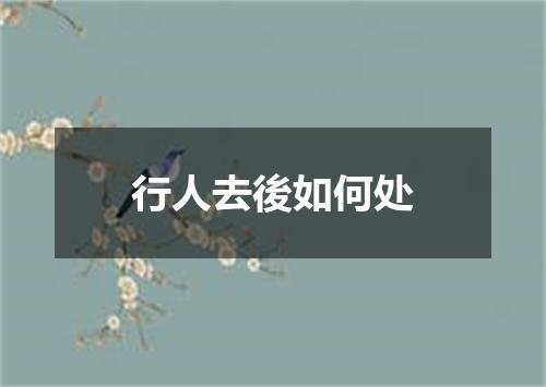 行人去後如何处