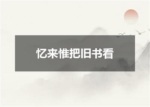 忆来惟把旧书看