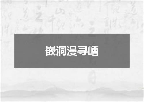 嵌洞漫寻嶆