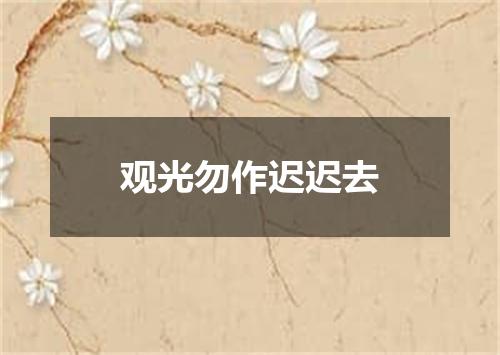 观光勿作迟迟去