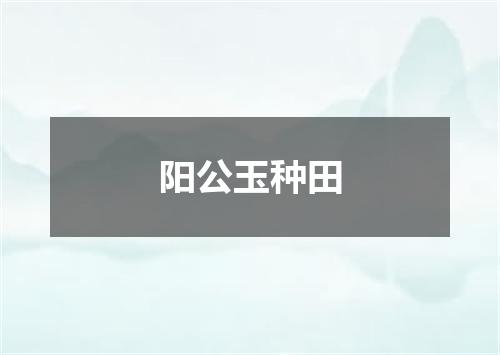 阳公玉种田