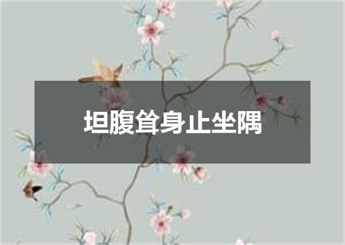 坦腹耸身止坐隅
