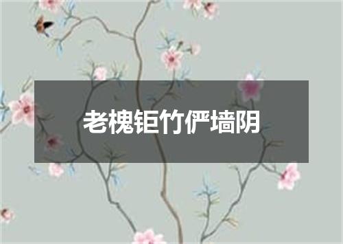 老槐钜竹俨墙阴