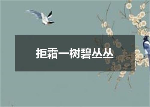 拒霜一树碧丛丛