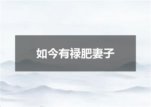 如今有禄肥妻子