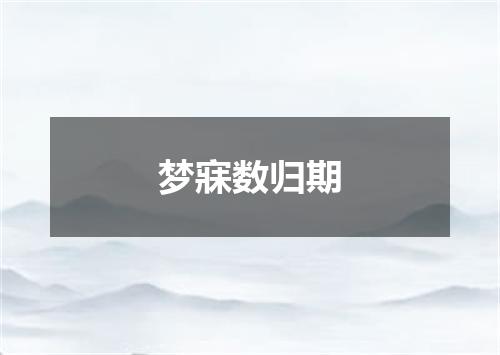 梦寐数归期