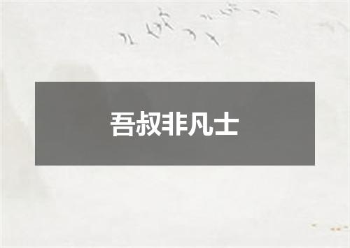 吾叔非凡士