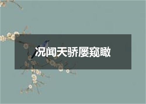 况闻天骄屡窥瞰
