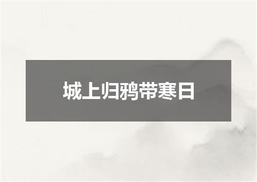 城上归鸦带寒日