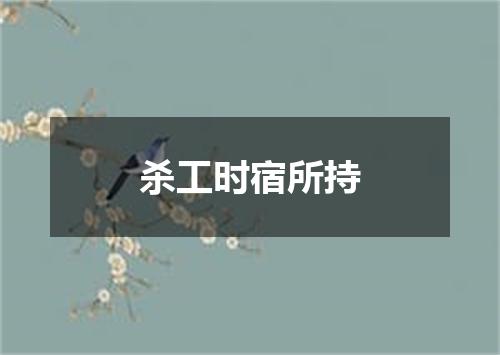 杀工时宿所持