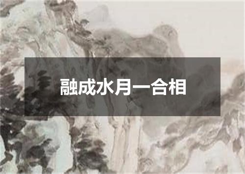 融成水月一合相
