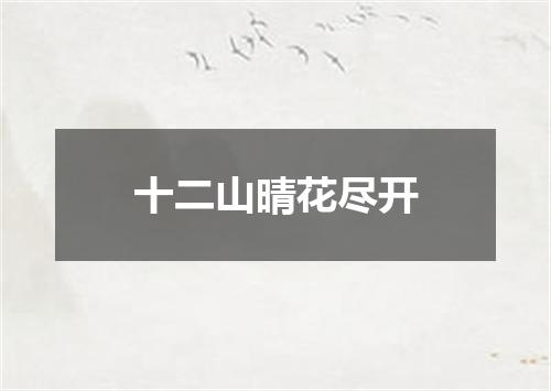 十二山晴花尽开